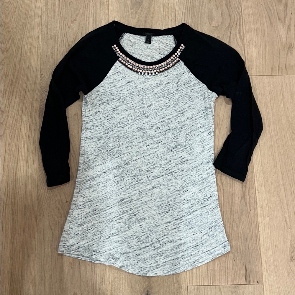 Black and Gray Women's Top